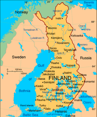 Finlande carte Jyvaskyla
